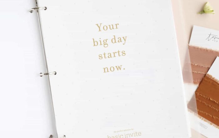Stonegate Manor & Gardens Benton Harbor wedding venue - book saying "your big day starts now"